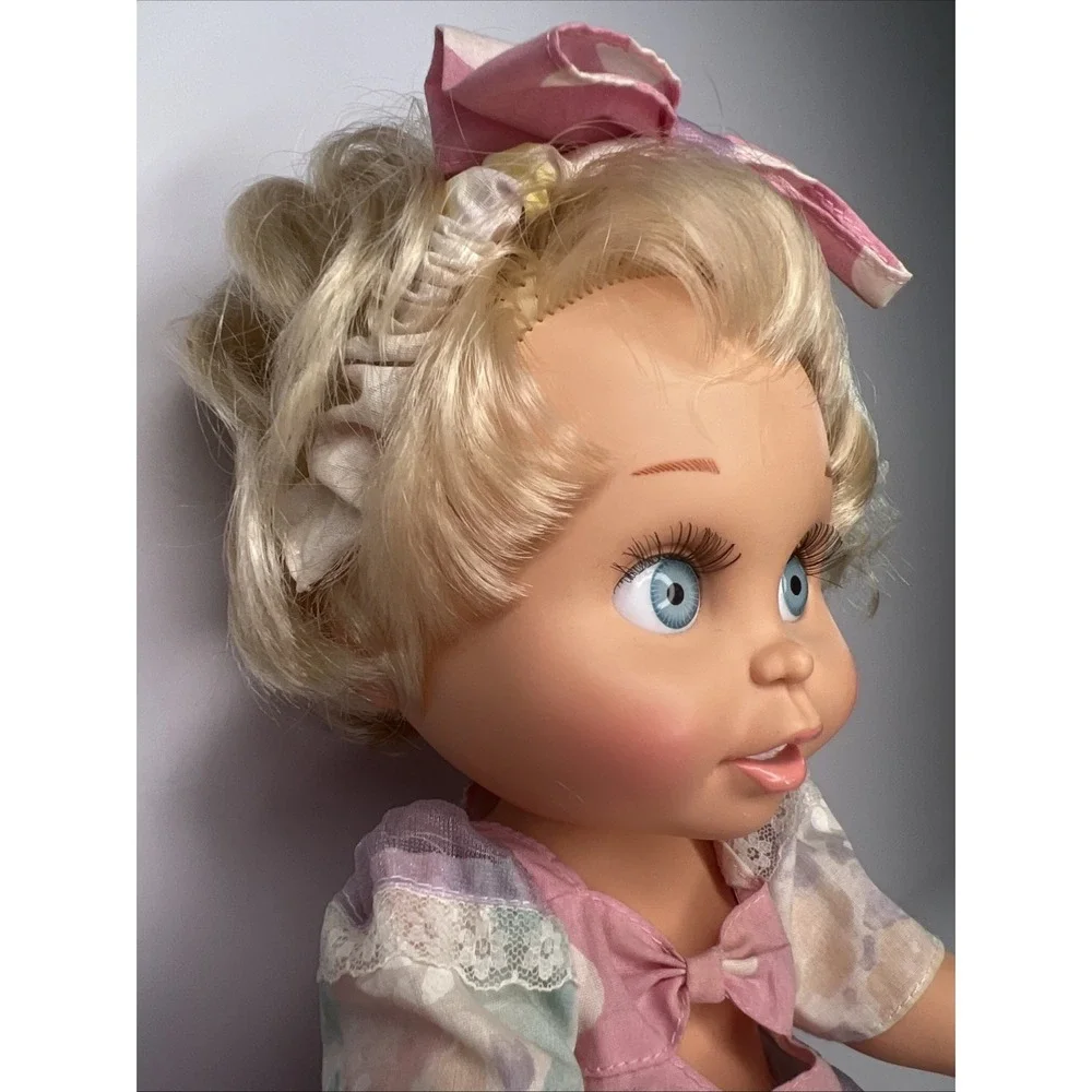 Vintage 1990 Galoob Baby Face So Innocent Cynthia #7 Doll Blonde Blue Eyes